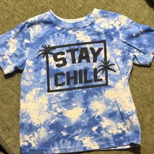 Garanimals Blue and White Tie-Dye 'Stay Chill' T-Shirt
